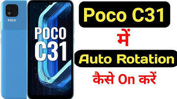 How to enable auto rotation in Poco C31 || Poco C31 me auto rotation kaise on kare ||