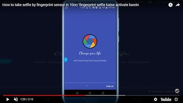 How to take selfie by fingerprint sensor in 10or/ fingerprint selfie kaise activate karein