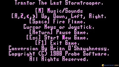 Trantor: The Last Storm Trooper gameplay (PC Game, 1987)
