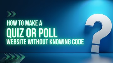 How To Make A Quiz Or Poll Website Without Coding Knowledge In Under 5 Minutes!