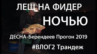 #VLOG2_ТрендЁж - Лещ на фидер ночью. Десна. Берендеев Прогон 2019