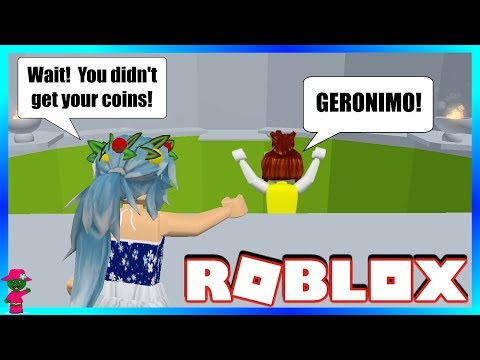 SHE JUMPED OFF BEFORE COLLECTING HER COINS!! (Roblox Tower of Hell)