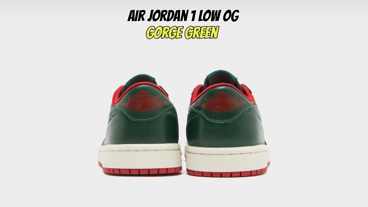 Air Jordan 1 Low OG Gorge Green - YouTube