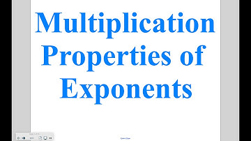 Algebra - Lesson 8-1: Multiplication Properties of Exponents