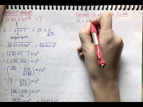 i) Solve (2.164 X 10^5)^1/2 ii) Convert 1L atm into Joules.