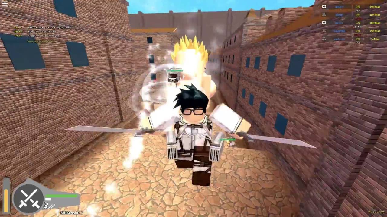 Attack On Titan Downfall Roblox 50 Killstreak Youtube - roblox attack on titan downfall controls