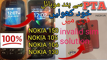 Nokia 150 TA-1235 Invalid Sim Problem | All IMEI Repair Codes | Nokia 105 Change IMEI Number |
