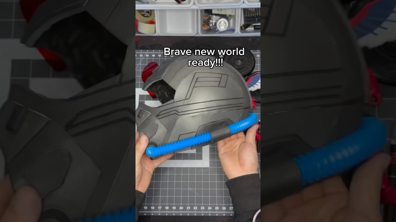 Captain America Brave New World Helmet DIY #bravenewworld #captainamerica #redhulk #cosplay #marvel