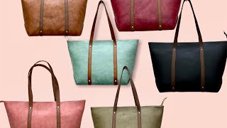 Pursolet oversized premium boat shaped tote bag for women screenshot 5