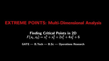 Extreme Points in 2D Optimization | Multivariable Calculus Example