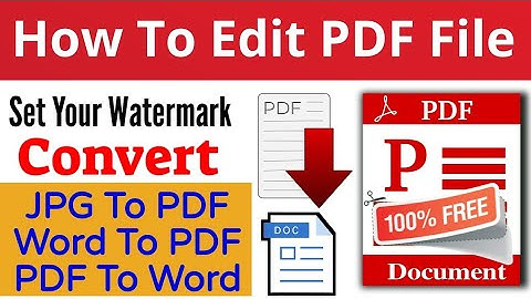 PDF Editor | How To Edit PDF File in Word | PDF To Word | Word To PDF | JPG To PDF