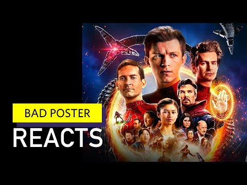 Reacting To New Spider-Man: No Way Home Floating Head Poster