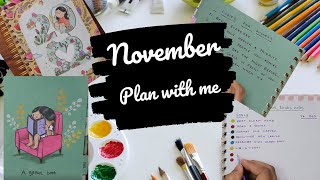 Plan November 2022 with me | November planner setup | November 2022 plan with me
