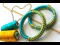 How to make silk thread bangles with gold drop chain # multi color threads