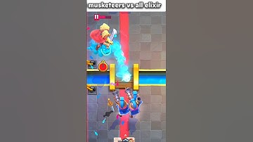 3 Musketeers vs all elixir in Clash Royale #shorts