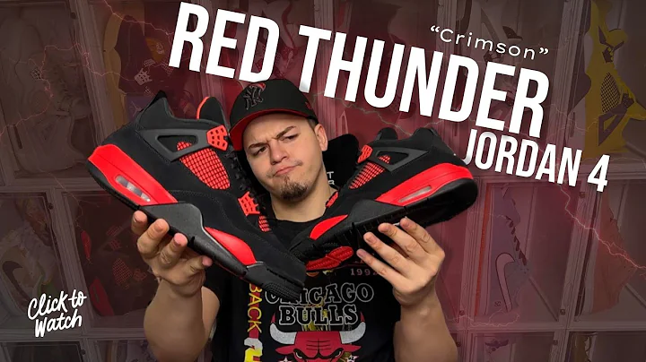 Watch Before You Buy ! Jordan 4 Red Thunder "Crimson" This is not Red 😲 4K On Foot Review Unboxing.