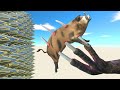 Punched by Giant Dinosaur Claw - Animal Revolt Battle Simulator