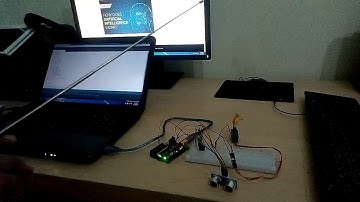 Ardinuo interface with ultrasonic sensor and stepper motor