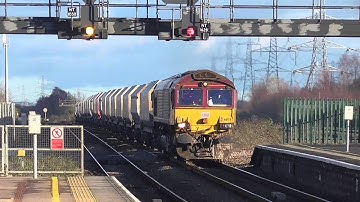 DB schenker 66174 with Hayes & harlington empty stone train