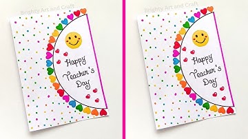 Kaart voor Lerarendag | Eenvoudige en gemakkelijke kaart voor Lerarendag | Ideeën voor eenvoudige...