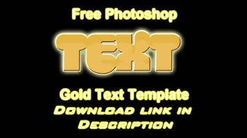 Free Photoshop (CS3,CS4,CS5) 3D Gold Text Template