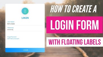 How To Create a LOGIN FORM with Floating Labels Using HTML & CSS Only