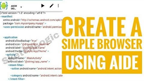Create Simple Browser using Aide Aide tutorial
