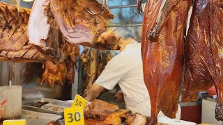 #HongkongStreetFood #BBQPorkCrispy #Pigbelly    Soy Sauce#Pigeon #Roastedgoose #Duck #ASMR #charseiw