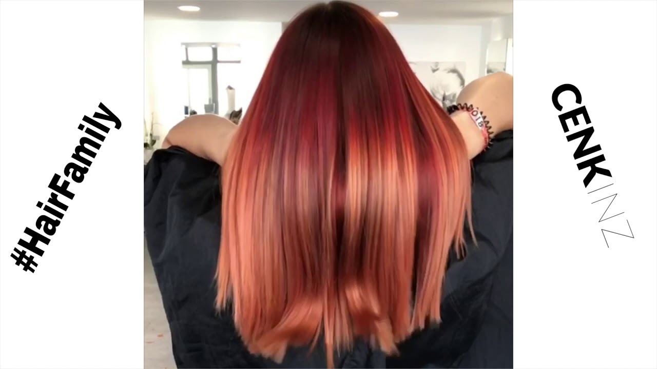 Lava Balayage In Rot Kupfer Youtube