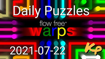 Flow Free Warps - Daily Puzzles - 2021-07-22 - July 22nd 2021
