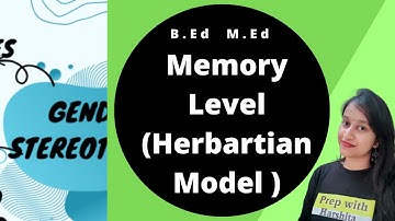 Herbartian Model | Memory Level