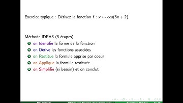 Mathématiques première : Dériver une fonction de la forme g(ax+b)