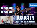 Toxicity - 10 year old VS 13 year old Nandi - Drumeo - System of a Down