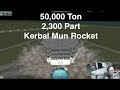 50,000 Ton, 2300 Part Rocket To Mun