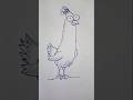 How to Draw a Hen Easily 🐔 | Simple Cartoon Drawing #shorts