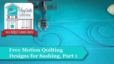 Free Motion Quilting Designs for Sashing & Narrow Borders, Part 1
