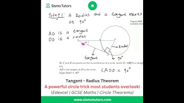 Tangent Radius Theorem. A powerful circle trick most students overlook| GCSE Maths | Circle Theorems