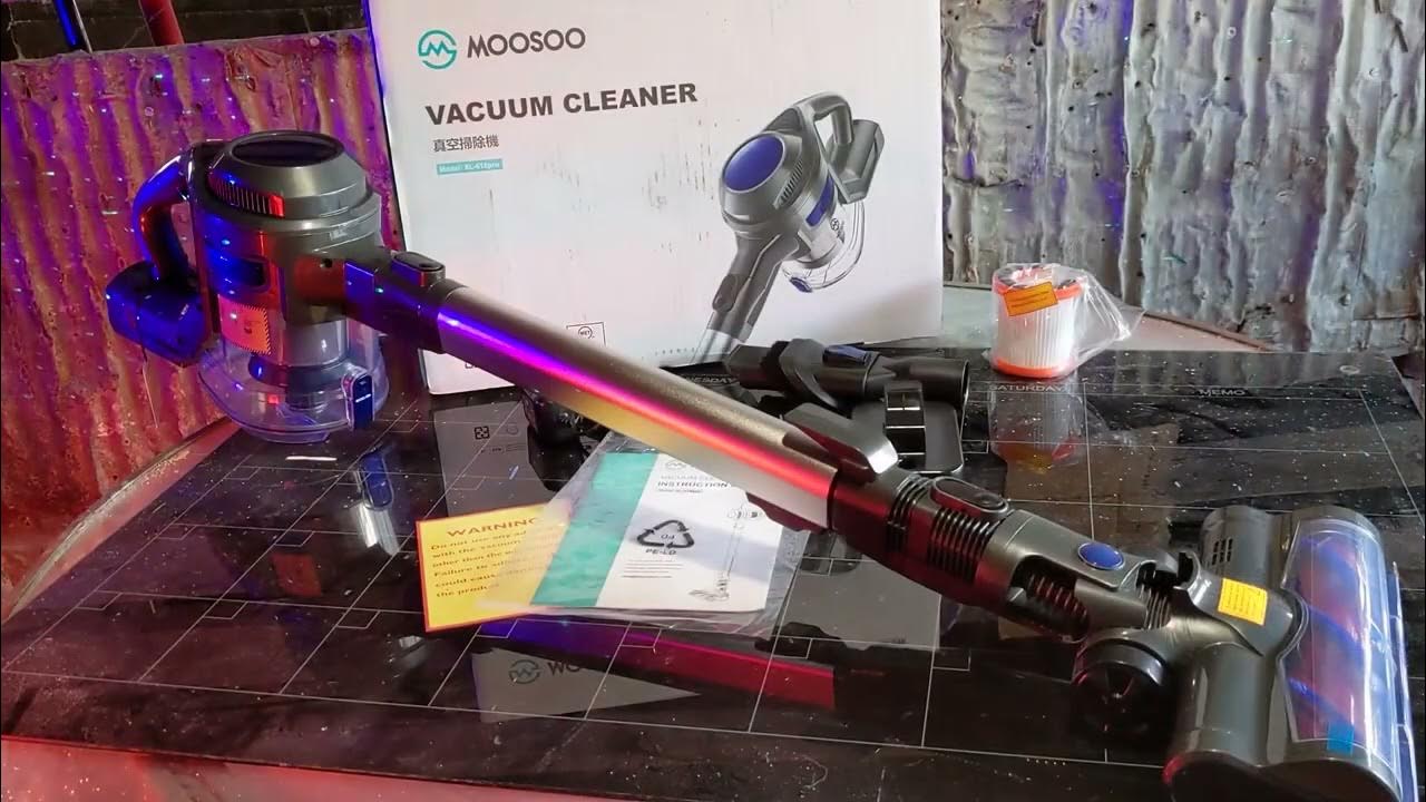 Moosoo XL 618A Electric Cordless Vacuum Unboxing & Review YouTube