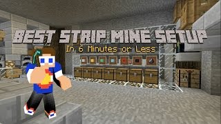 Best Strip Mine Setup in 6 Minutes or Less (Minecraft Showcase)