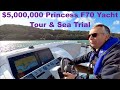 $5,000,000 Princess F70 Yacht Tour & Sea Trial