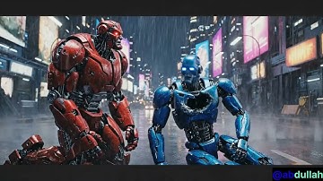 Battle of the Bots 💥 | Red vs Blue Robot Fight | AI Animation 2025