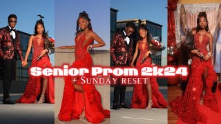 SENIOR PROM 2k24 + Sunday Reset || Hair, nails, makeup, photos, bnb + more!!