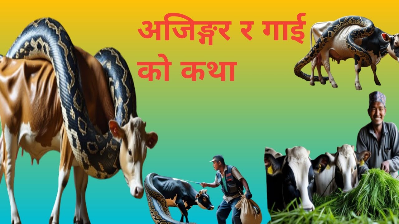 अजिङ्गर वाट गाईलाई बचाएको कथा Nepali story