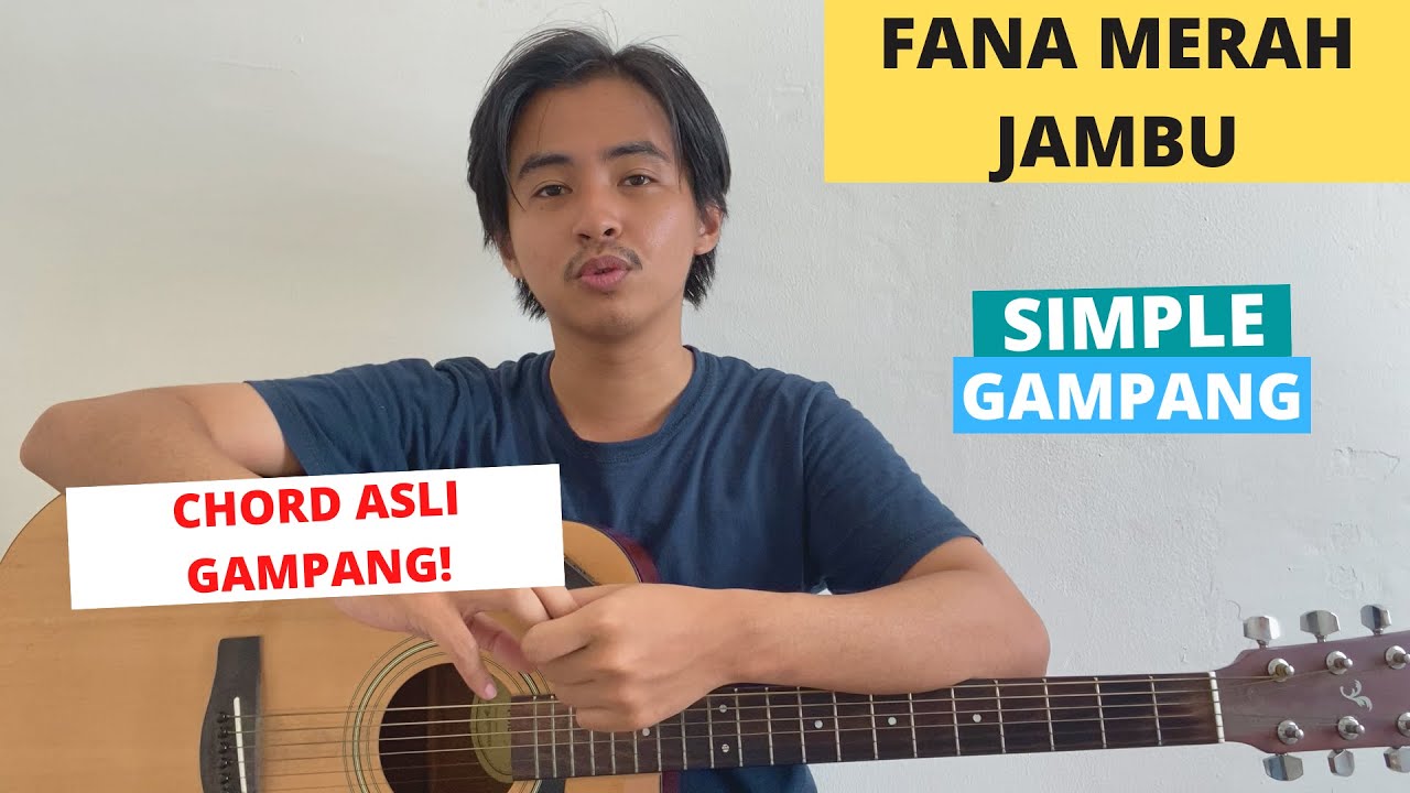 CHORD ASLI GAMPANG (Fana Merah Jambu Fourtwnty) (Tutorial Gitar