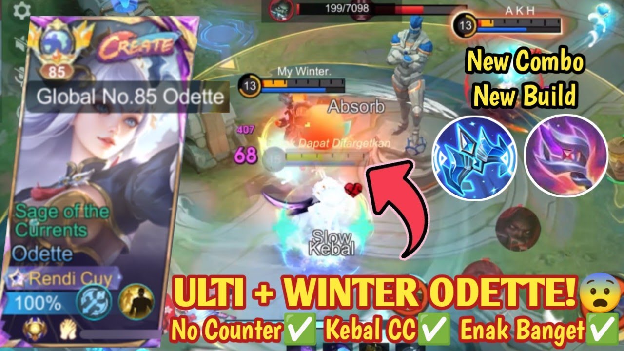 ULTI ODETTE BISA SAMBIL WINTER! UPDATE TERBARU BUILD BARU UNTUK ODETTE! BUILD ODETTE TERSAKIT - MLBB