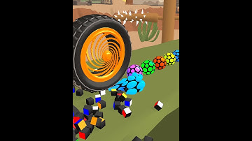 wheel smash game! car wheel game number 1st, real very satisfying and amazing video First Frame