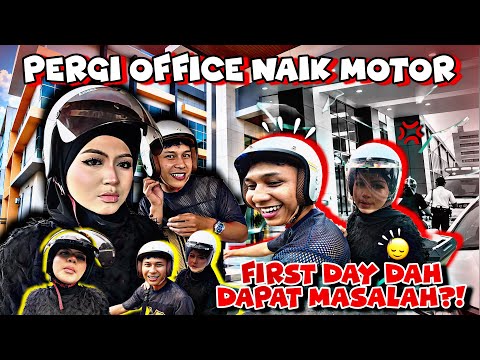 FIENIQ FIRST DAY MASUK OFFICE AI NAIK MOTOR !! KENA TAHAN POLIS ??