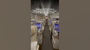Emirates A380 Upper Deck Walk From First Class to Business Class | Part 2 | Lounge Guru