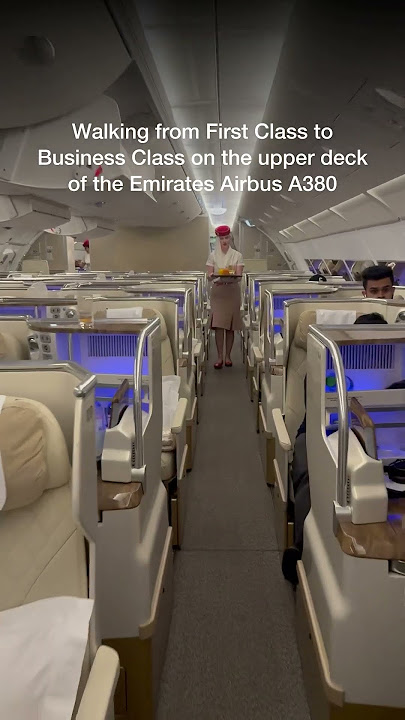 Emirates A380 Upper Deck Walk From First Class to Business Class | Part 2 | Lounge Guru