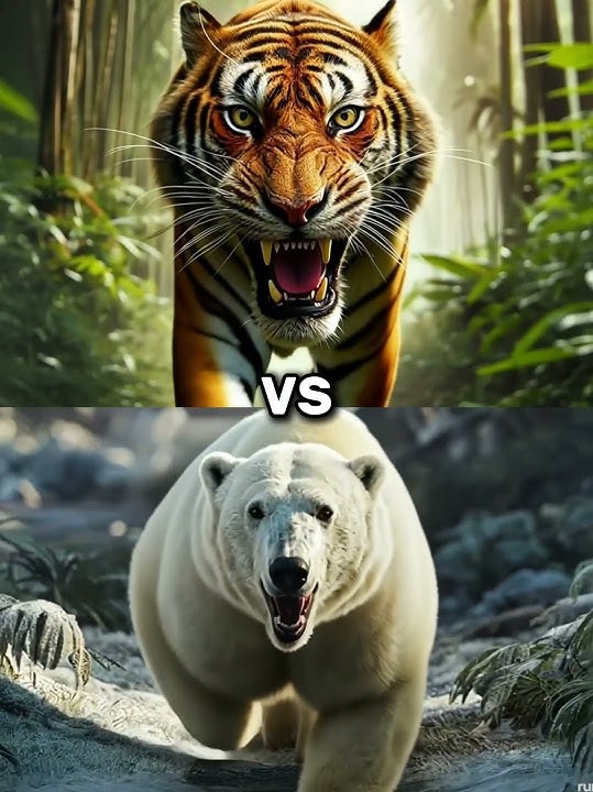 Bengal tiger vs Polar Bear vs White Animals ((Lion, Tiger, Wolf, blackpanther, werewolf, hyena )